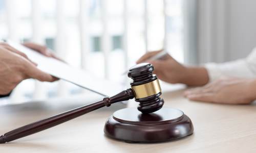 Employee talking to lawyer